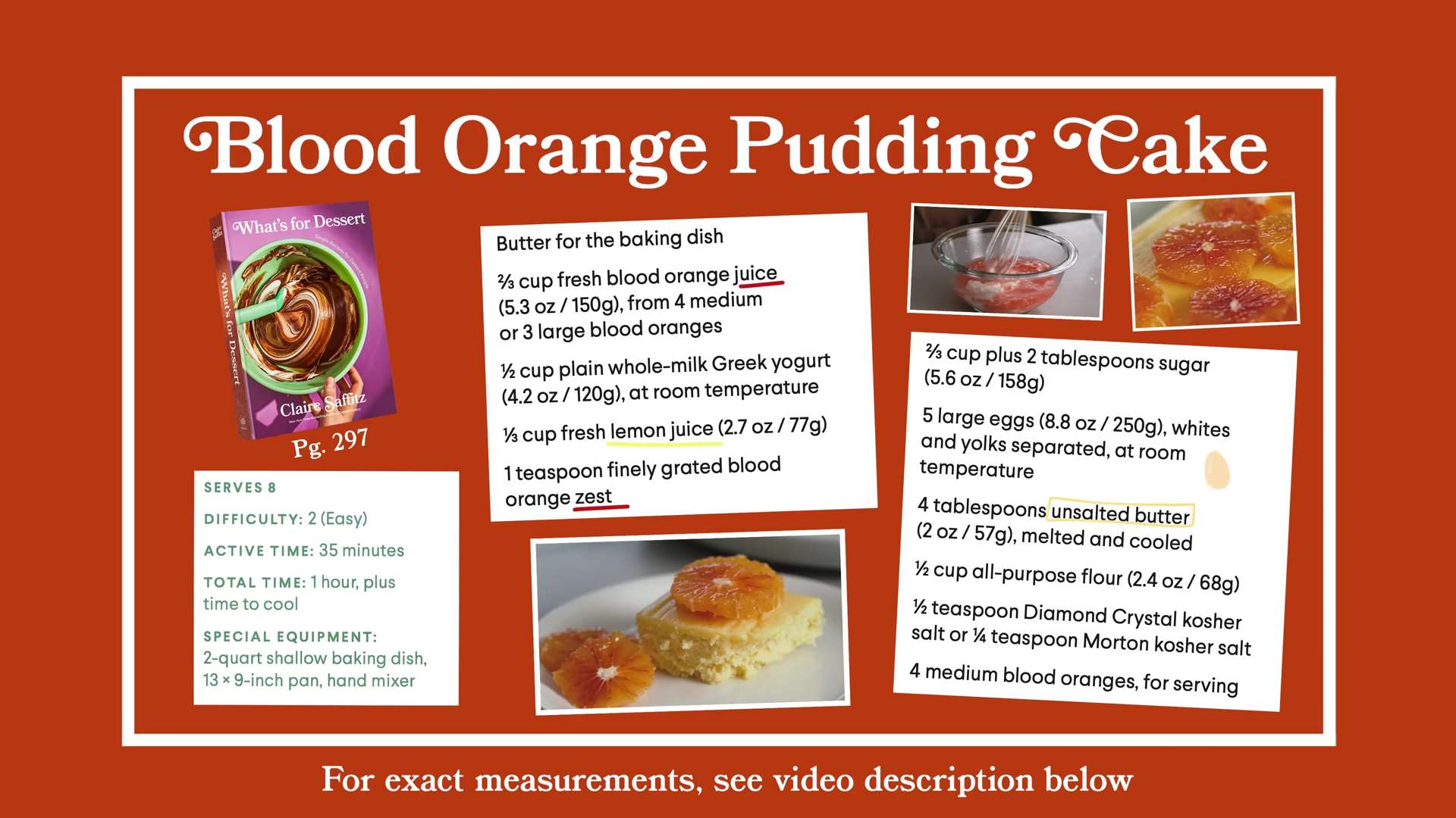 Blood Orange Pudding Cake Recipe