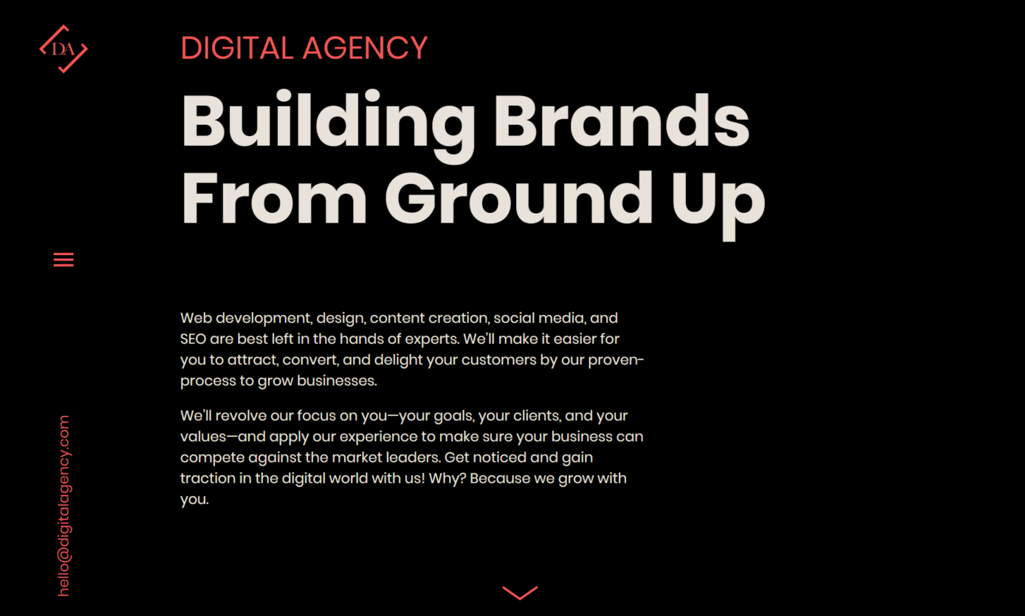 Digital Agency Sample Website Design