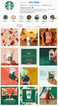 Starbucks Instagram Feed